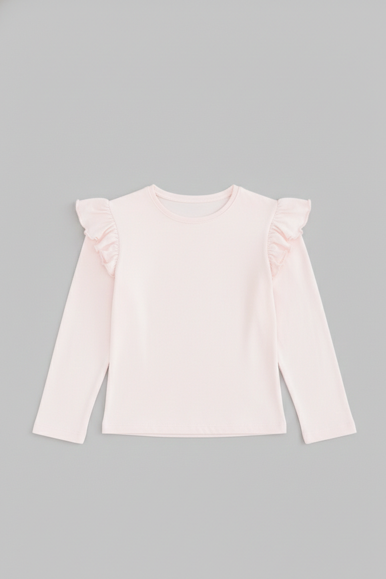 Petal Pink Ruffle Tee