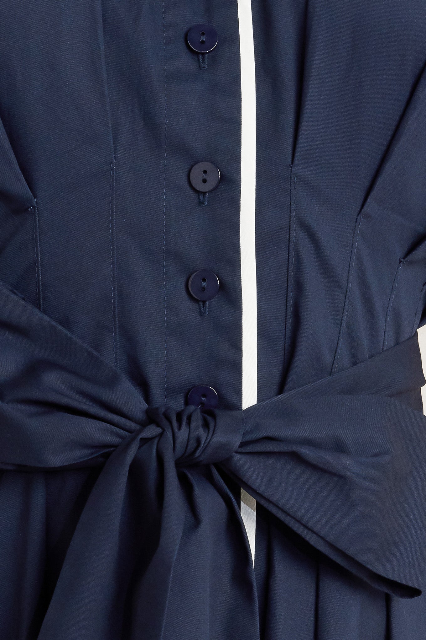 Corset Waist Buttoned Midi Dress