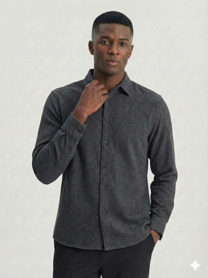 Men's Casual Long Sleeve Button-Down Shirt