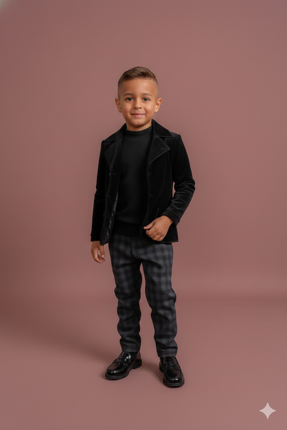 Boy's Woven Plaid Pants