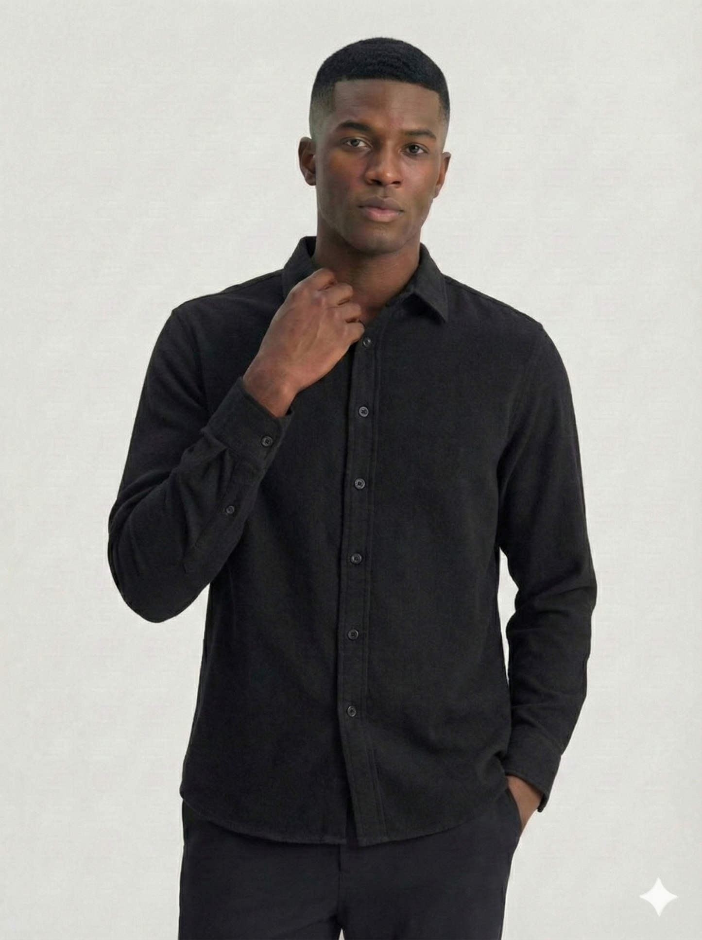 Men's Casual Long Sleeve Button-Down Shirt