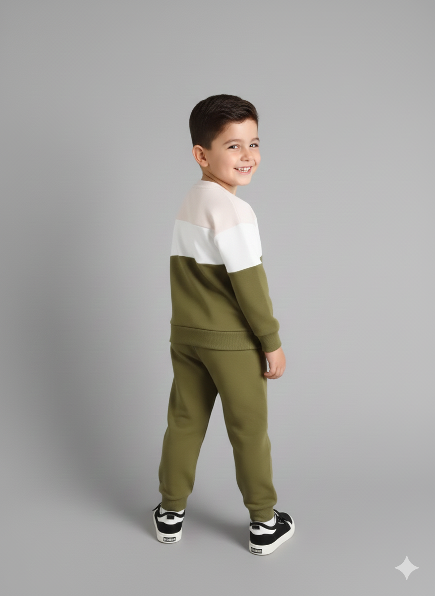 Boy's Color Block Top and Pants Set