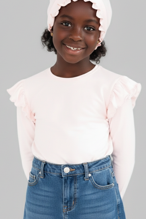 Petal Pink Ruffle Tee