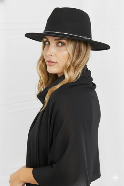 Women's Classic Fedora Hat - Black