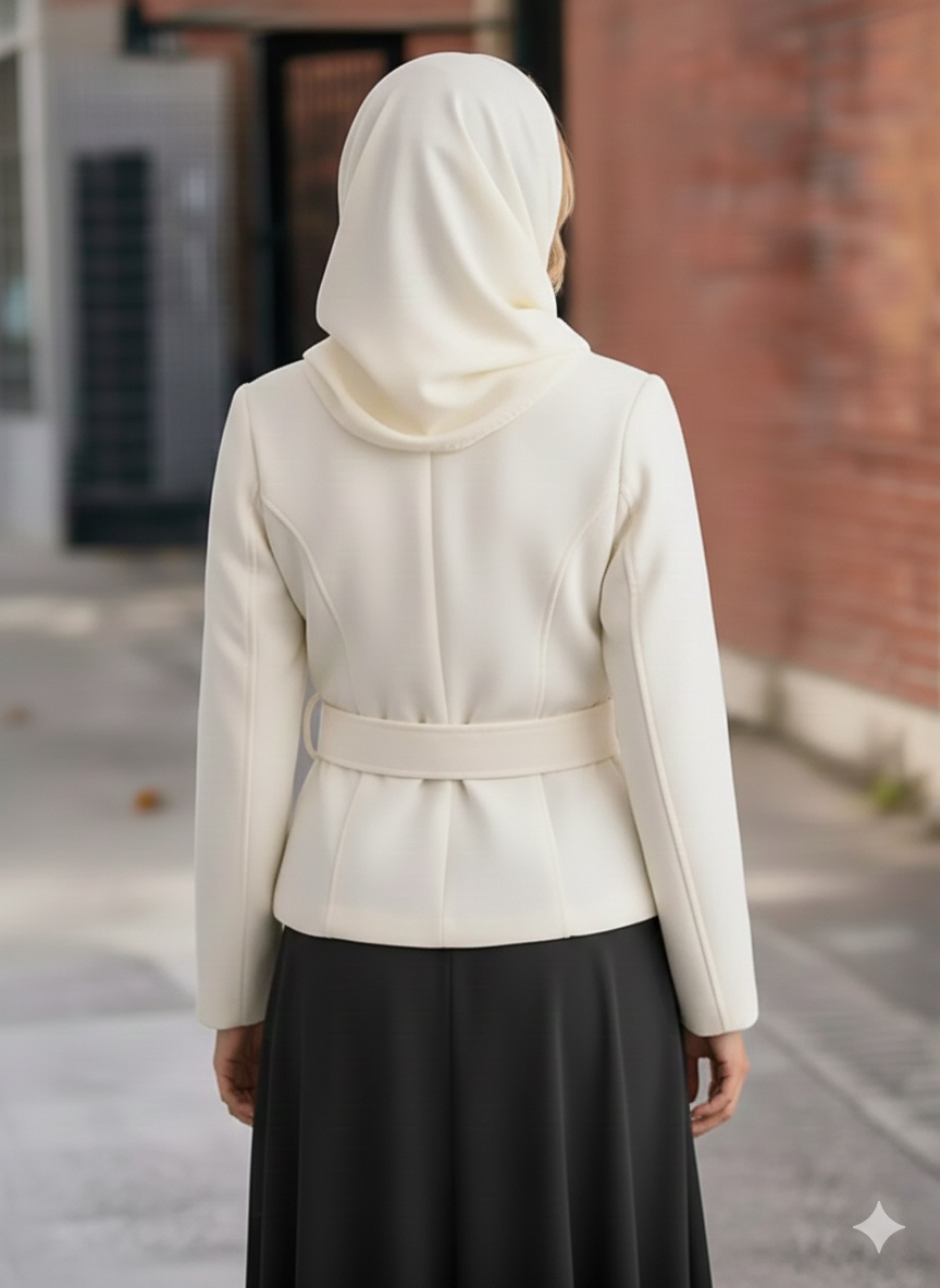 Belted Button-Up Jacket