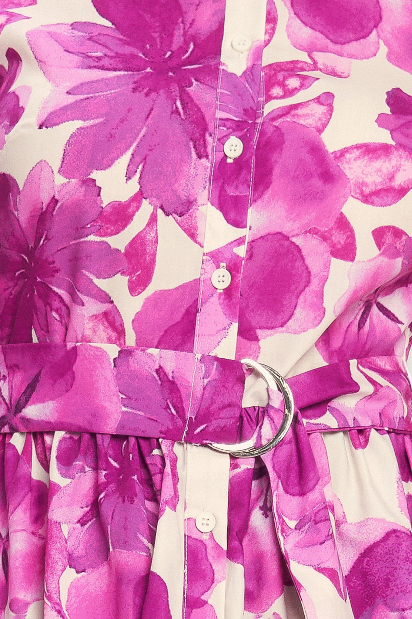 Berry Petal Belted Midi Dress