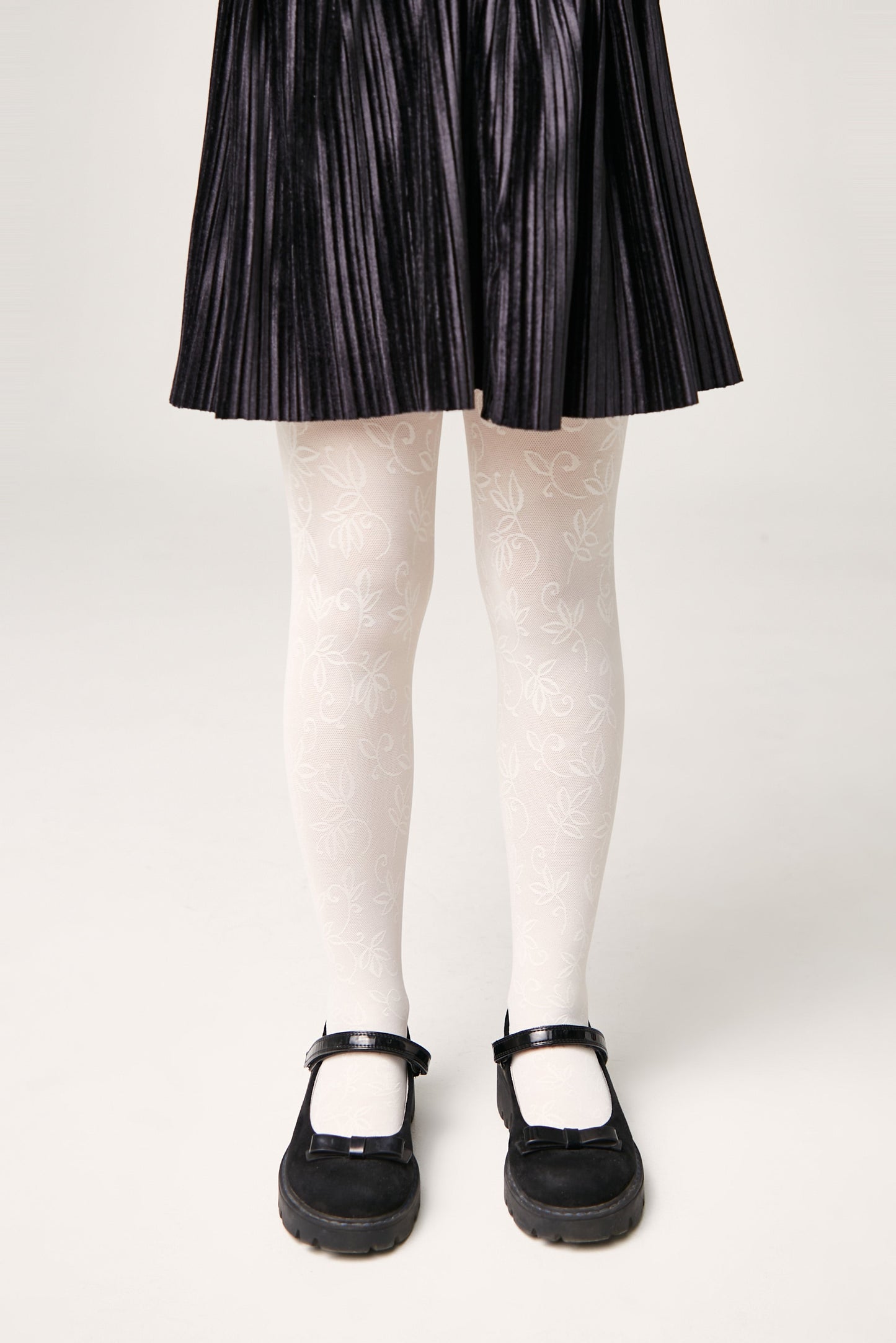 Conte Tights for girls Ketty 40 Den - Floral Pattern