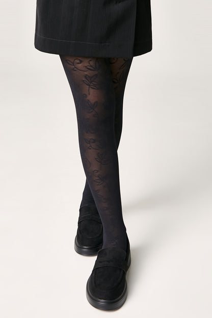 Conte Tights for girls Ketty 40 Den - Floral Pattern