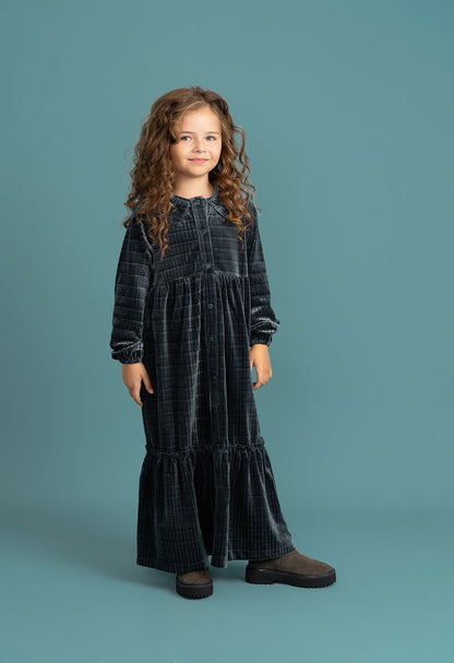 Girl's Velour Maxi Dress