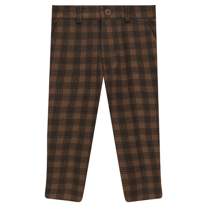 Boy's Woven Plaid Pants