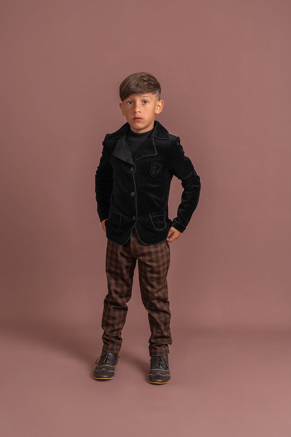 Boy's Woven Plaid Pants