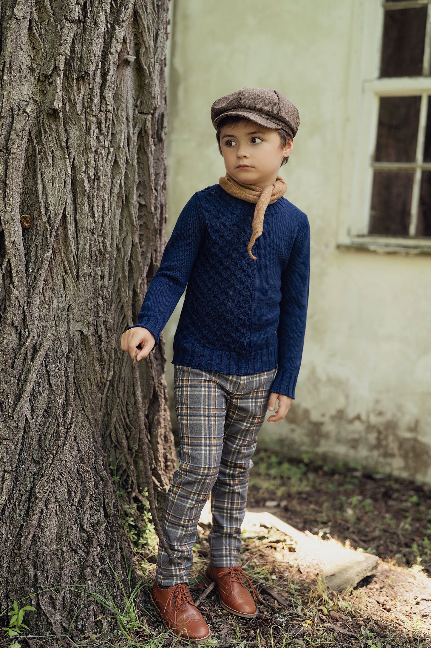 Boy's Woven Plaid Pants