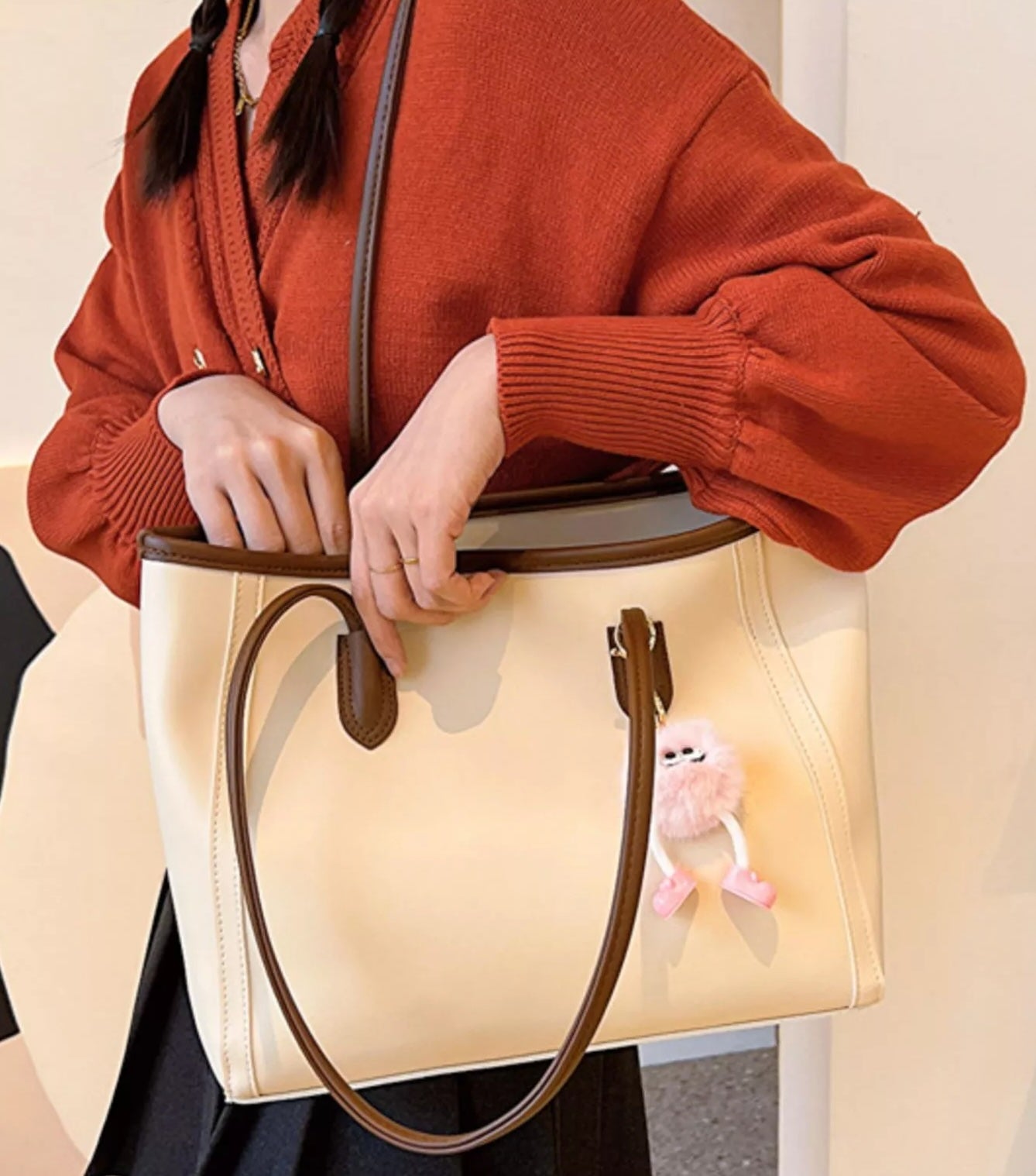 Faux Leather Tote Bag