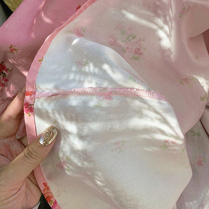 Baby Floral Pattern Long Sleeves Dress with